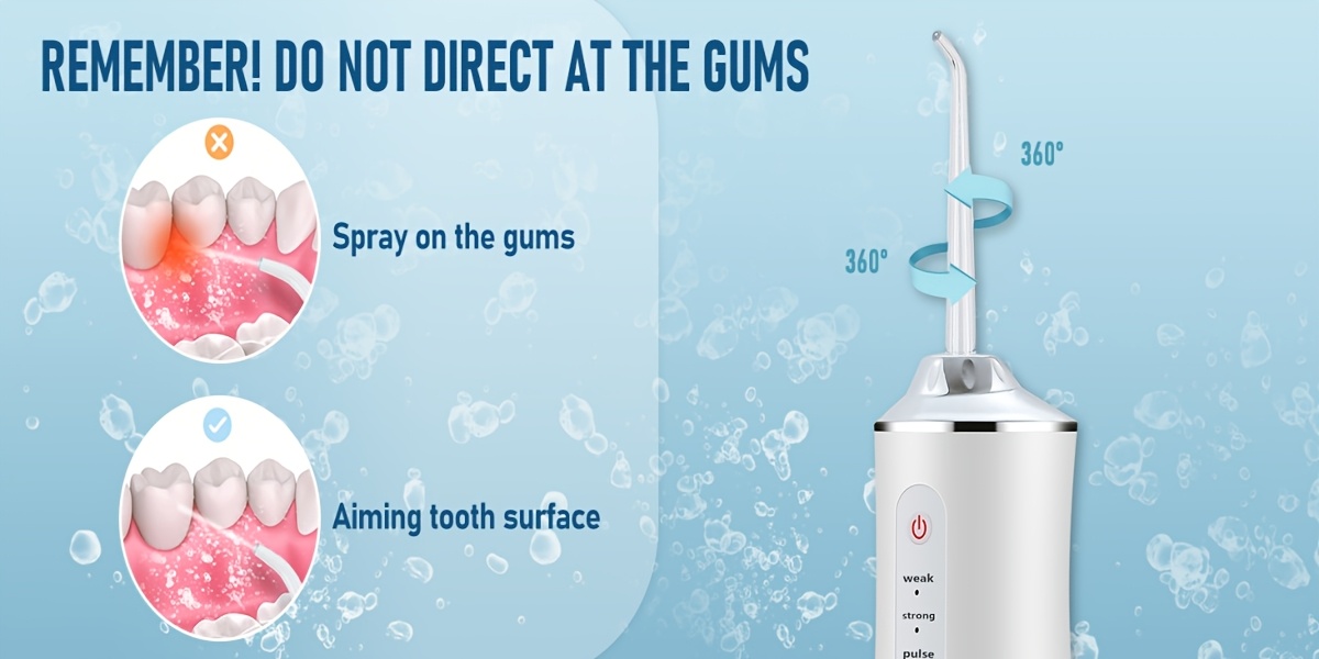 professional cordless portable 3   4 nozzle upgrade rechargeable water flosser dental teeth cleaning Product details 3
