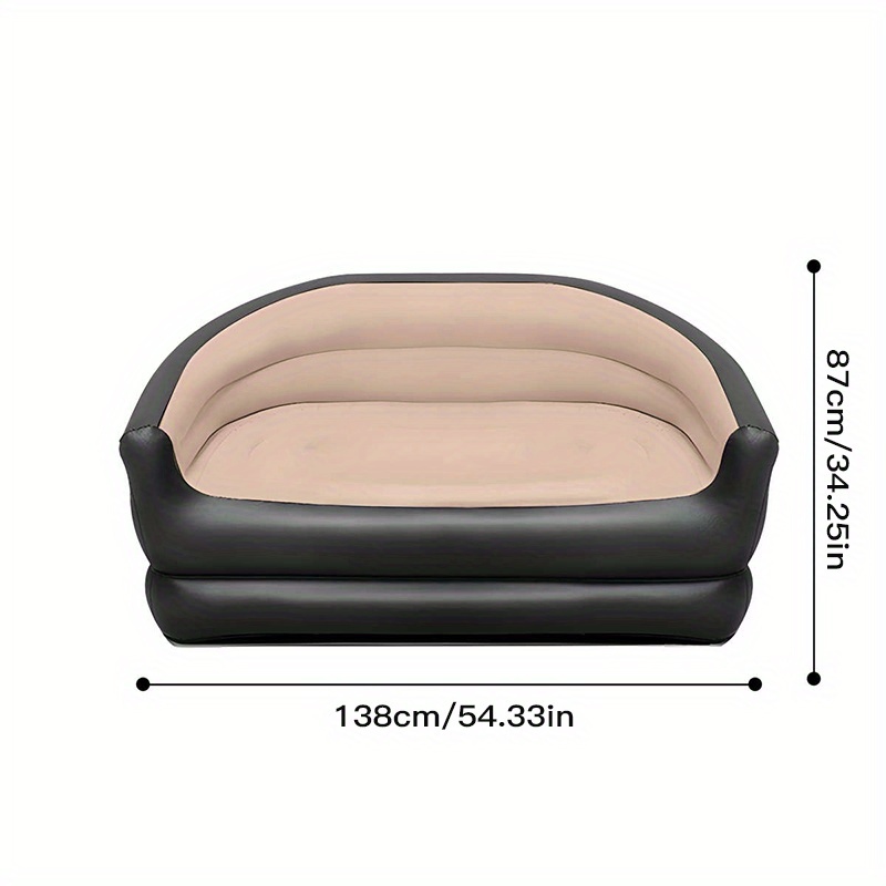 Image of Double Inflatable Air Sofa For Two, Portable Inflatable Lounge Chair For Adults, Suitable For Indoor And Outdoor Use, Perfect For Camping, Beach, Home, And Parties