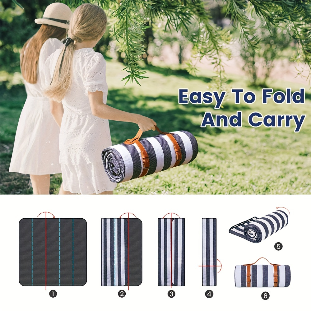 

1pc Waterproof And Foldable Beach Blanket, Portable Thickened And Moisture-proof Mat, For Outdoor Picnic Camping