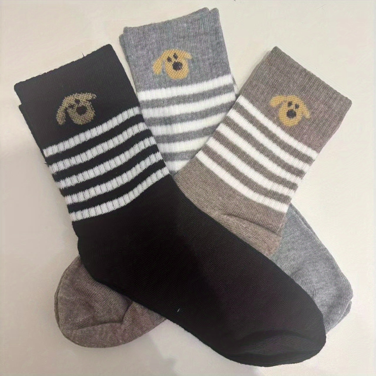 TEMU 3-pair Women's Thermal Over-the-knee (otk) Winter Socks - Heavy Warm Compression Suits Suitable For Cold Weather, Layering & Daily Wear,