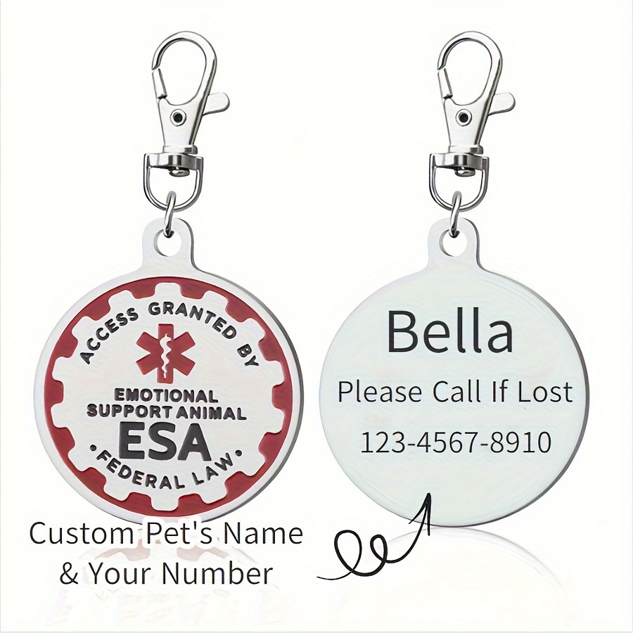 TEMU Personalized Pet Id Tag With Engraved Name And Owner Phone Number - Durable, Anti-lost Gift For Your Pet
