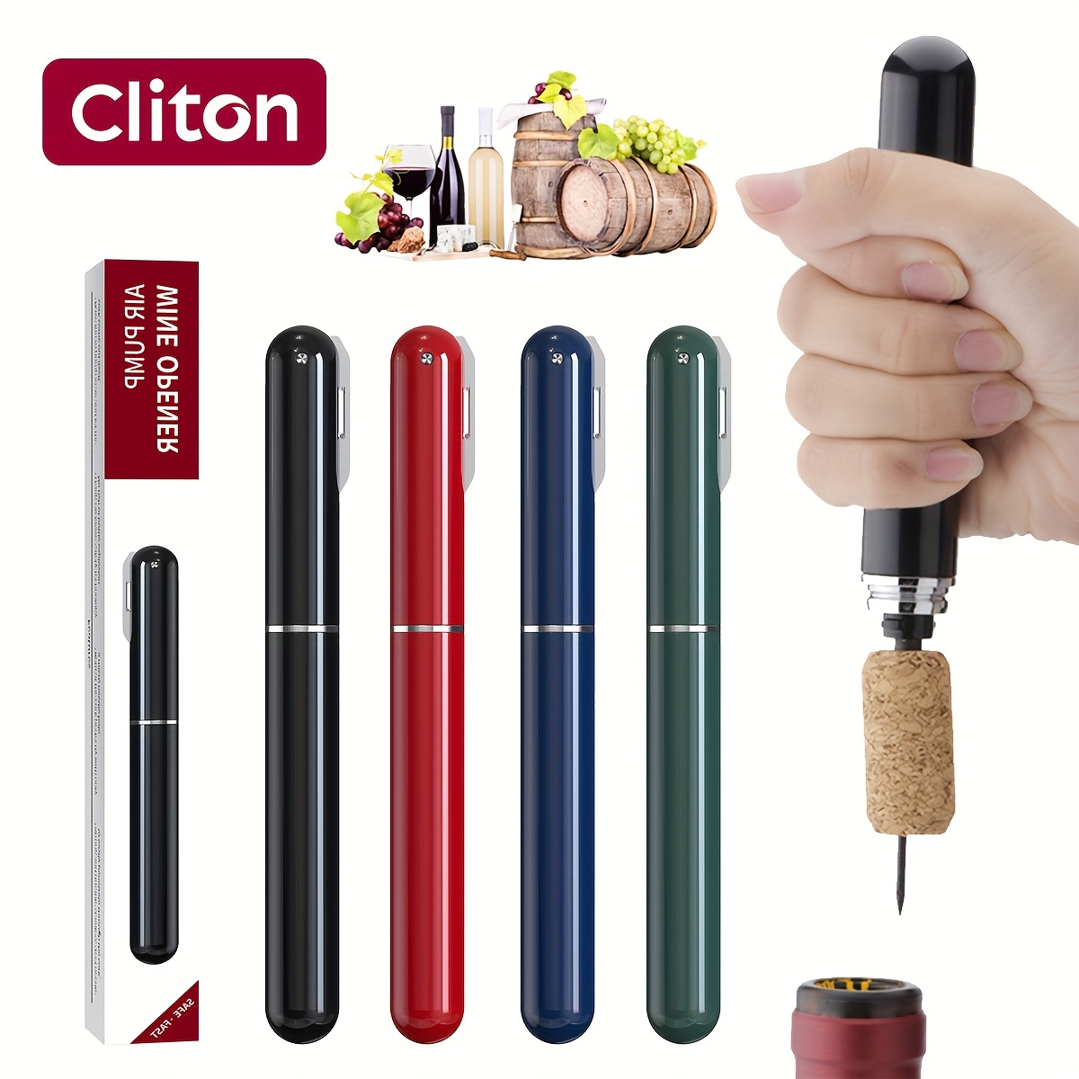   pompe à air de poche portable pour bouteille de vin - aiguille en acier inoxydable, compacte et légère  ,  , les fêtes -   pour les amateurs de vin, ouvre-bouteille de vin, accessoire de fête,   métallique  , construction durable