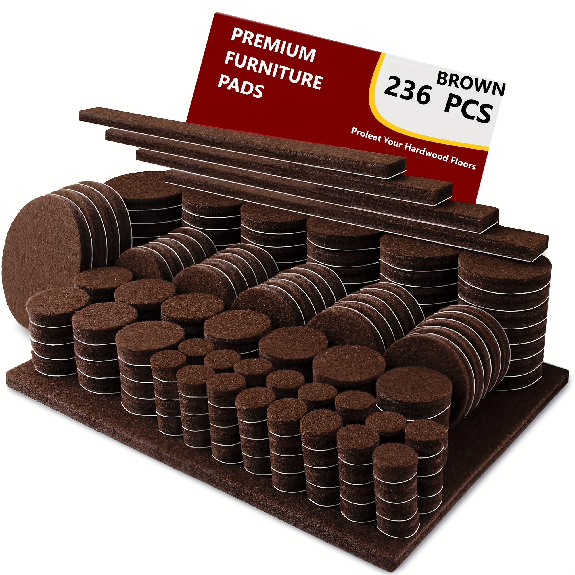 

236pcs Set - -duty For Hardwood And Flooring, Multipurpose -adhesive Protectors For Tables, Chairs, And Appliances