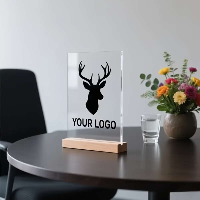 TEMU 1pc Customizable - Photo, Logo, Name, Picture Printable Acrylic - Suitable For Bedroom, Living Room, Office Desk, Dining Room, Bookstore, Cafe,