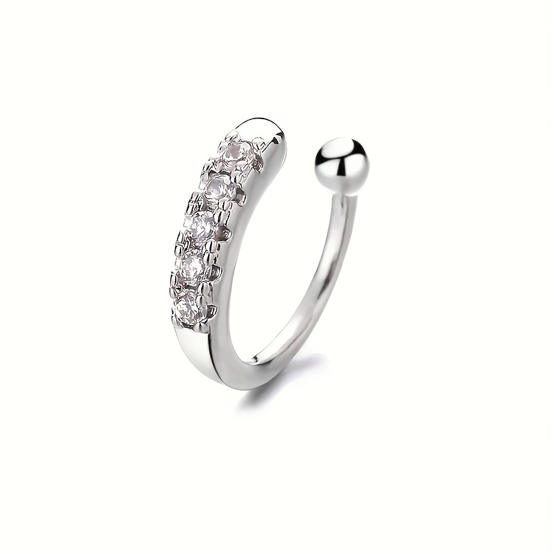 1pc Artificial Non-perforated Nose Ring, Anti-allergy, Sexy Bohemian Style, No Perforated Nose Ring Required, Fashionable Hip-hop Accessory