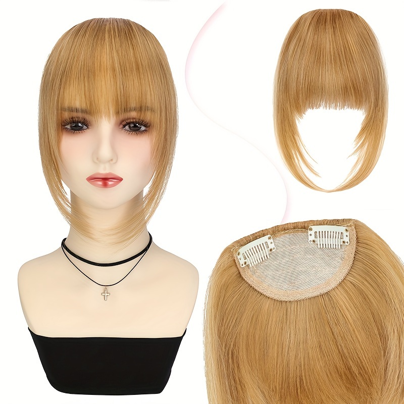 synthetic wig with 12 inch bangs on   suitable for daily   ladies details 30