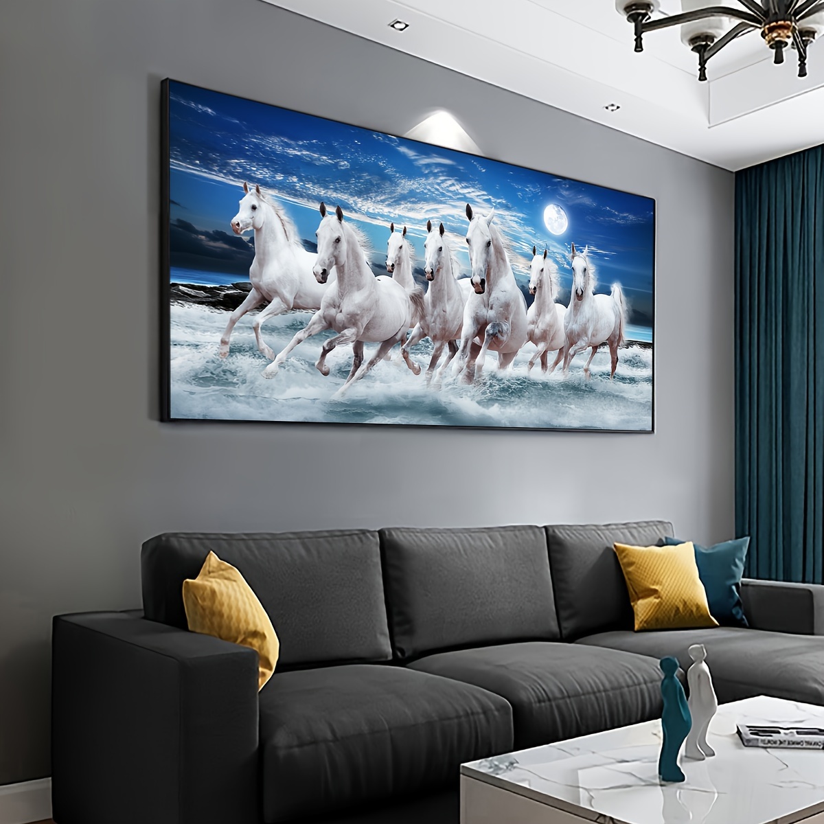 Canvas wall outlet art(winter Horse painting)