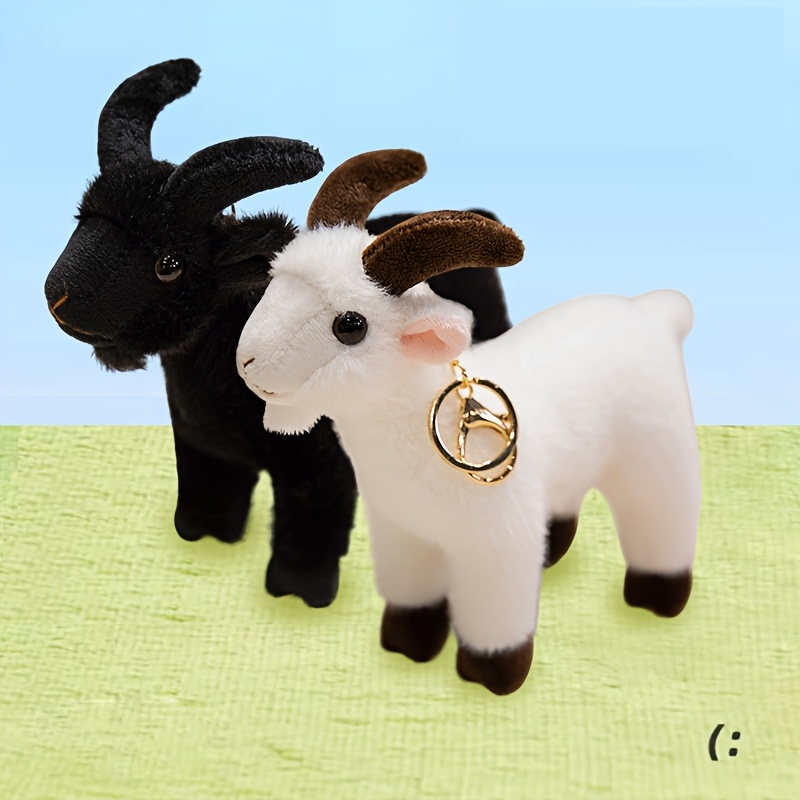 realistic plush goat pendant soft cute goat - Temu Bahrain