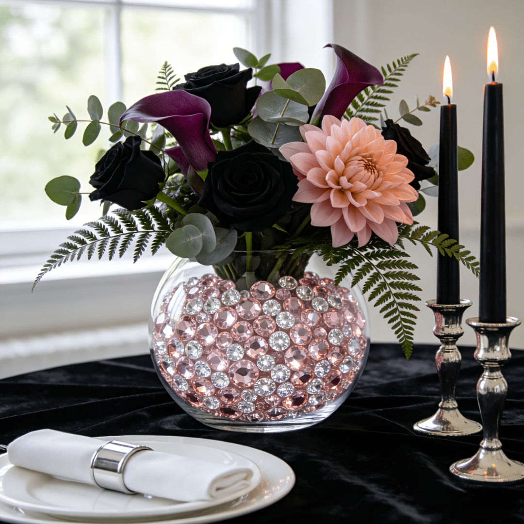 Image of 4156pcs Of Fake Diamonds, Pink Transparent Fake Diamonds, And Mini Transparent Fake Table Scattering Diamonds For Decoration, Parties, Events, Weddings, Crafts, And Birthday Vase Fillers