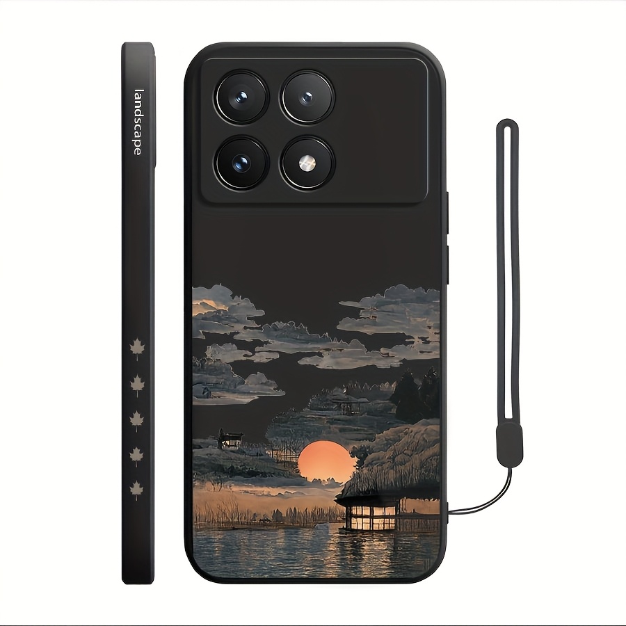 TEMU Funda para Teléfono - Diseño Lateral con de , Funda Negra para Xiaomi POCO X7/ X7Pro/ X6Pro/ M6/ M5S/ F6/ X5/ X4/ X3/ C65/ C55/ M4/ F5/ F4/ F3 y
