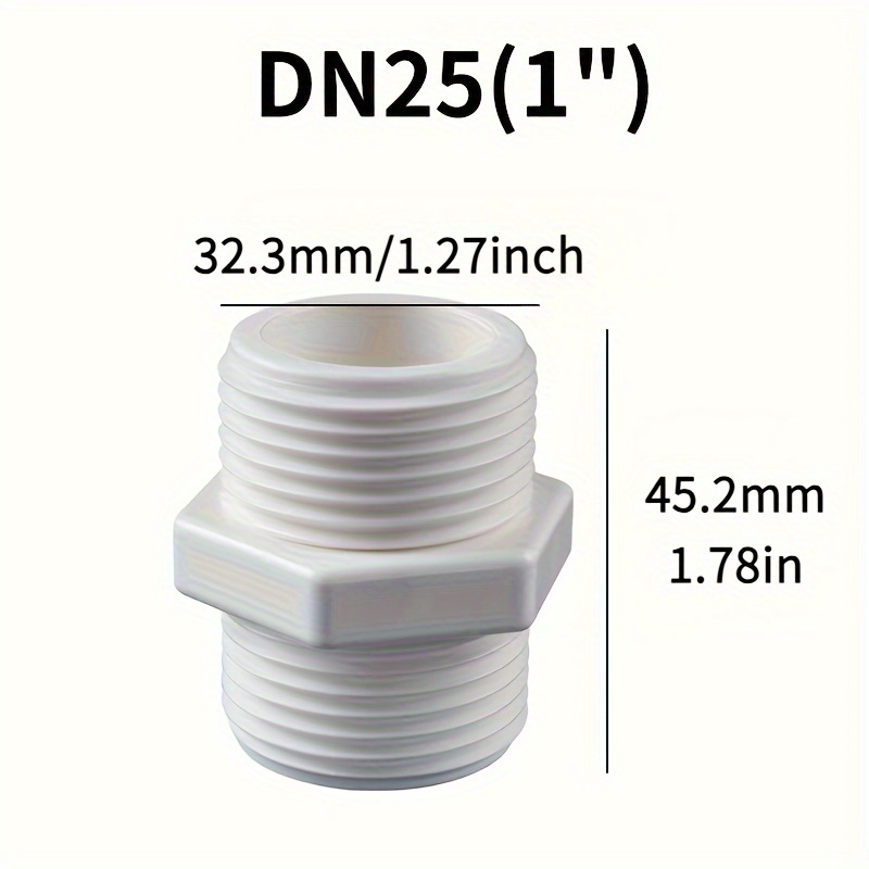 シャワー用外部蛇口用の水管継手 3/4 1/2 1インチの六角スレッド