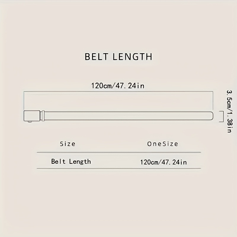 Men's Automatic Buckle Nylon Belt Square Iron Buckle