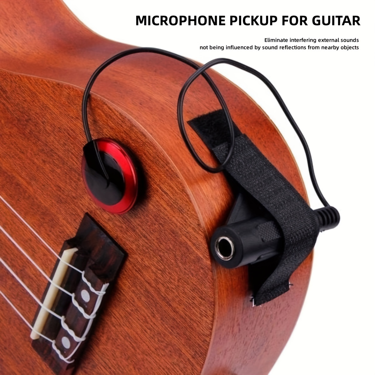 

Professional-grade Acoustic Guitar Pickup Piezo Contact Pickup For Guitar Ukulele Banjo, Kalimba, Harp-standard 6.35mm Female Plug Easy To Install