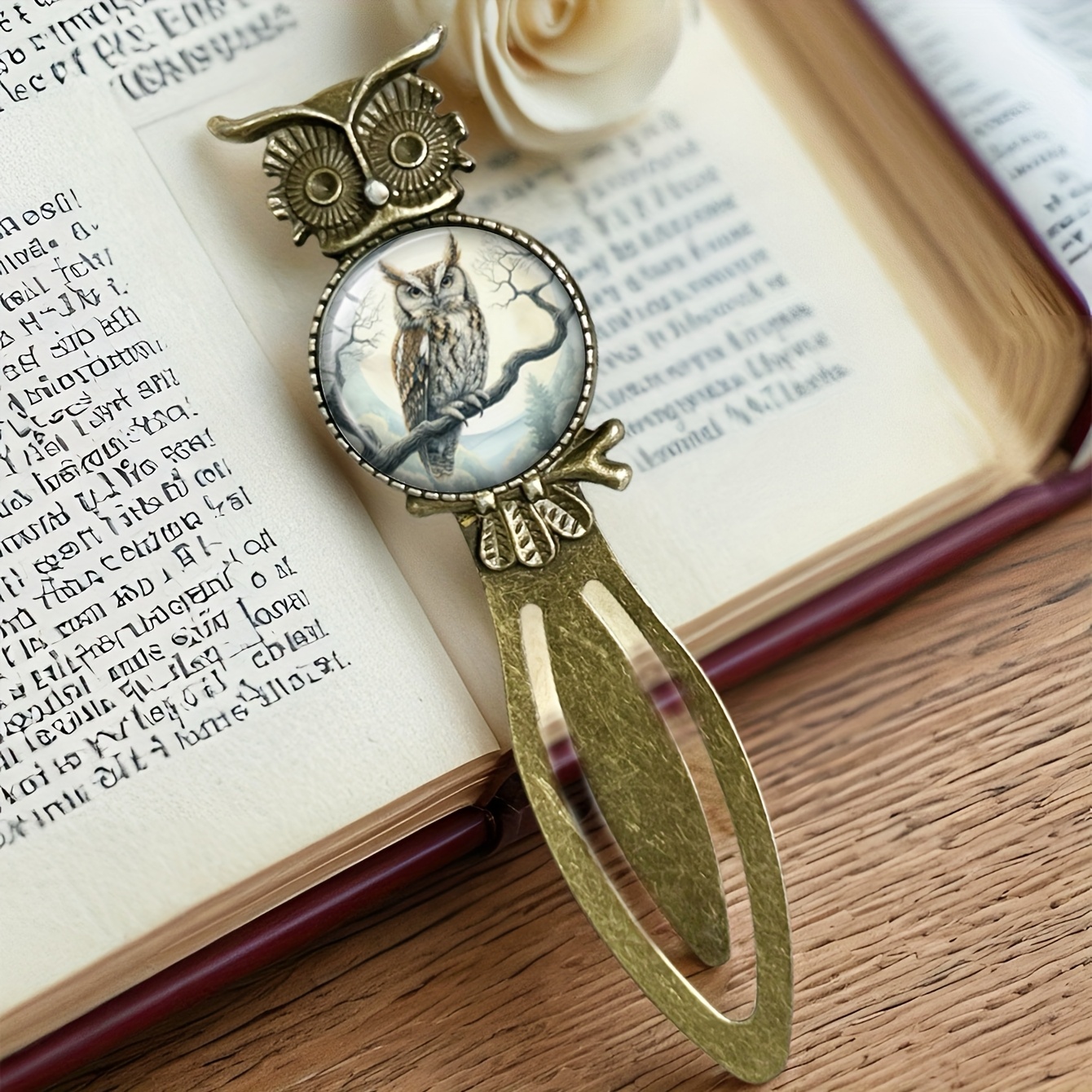1pc Watercolor Art Screaming Owl Metal Bookmark For And , Gift
