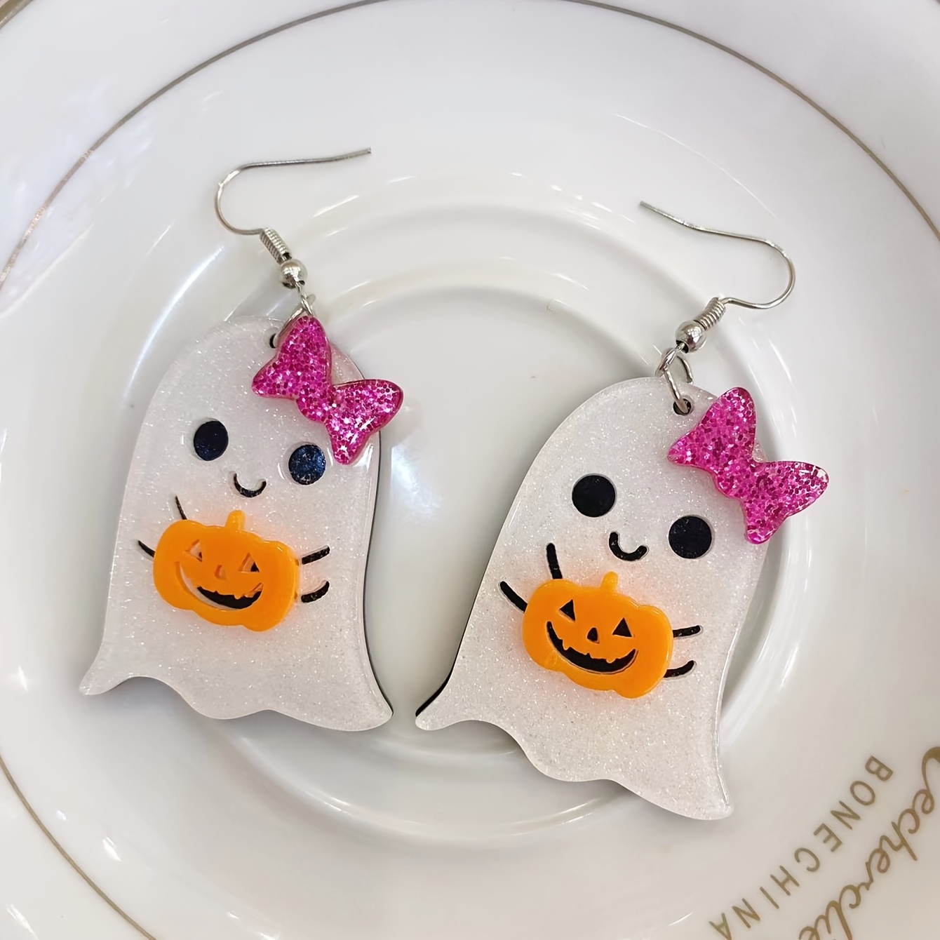 TEMU 1 Pair Of Cute Face Earrings, Lightweight And Accessories, Suitable For Holiday Outfits