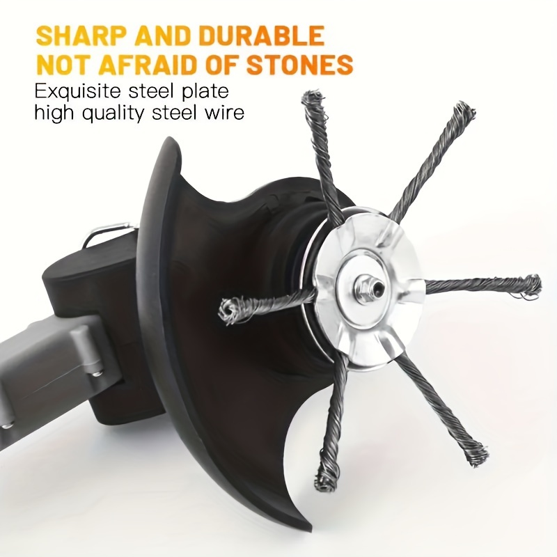 

Electric Trimmer Head With 3/6 Blades - Lightweight, Durable Metal Construction For Efficient Lawn & Garden Maintenance