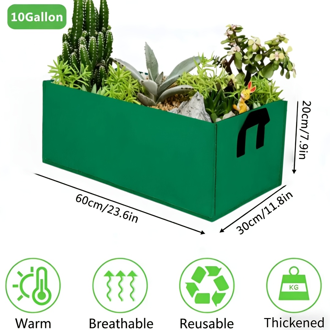 TEMU A Large-capacity, Multi-functional, Foldable Planting Bag With Handles, In Multiple Sizes - Made Of Durable Non-woven Fabric, Suitable For
