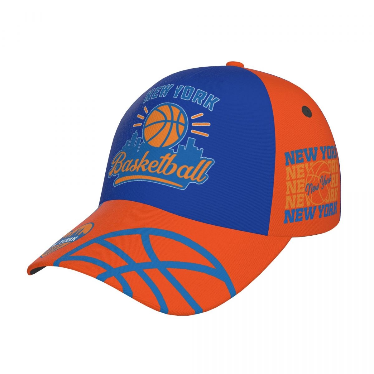 Men's Adjustable Baseball With Basketball Design Perfect For Game Day And Sports Activities