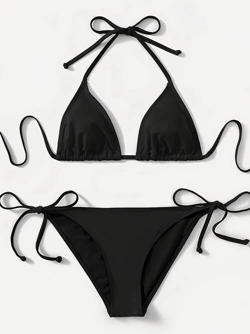 new lace up bikini two piece set for surfing and vacation series