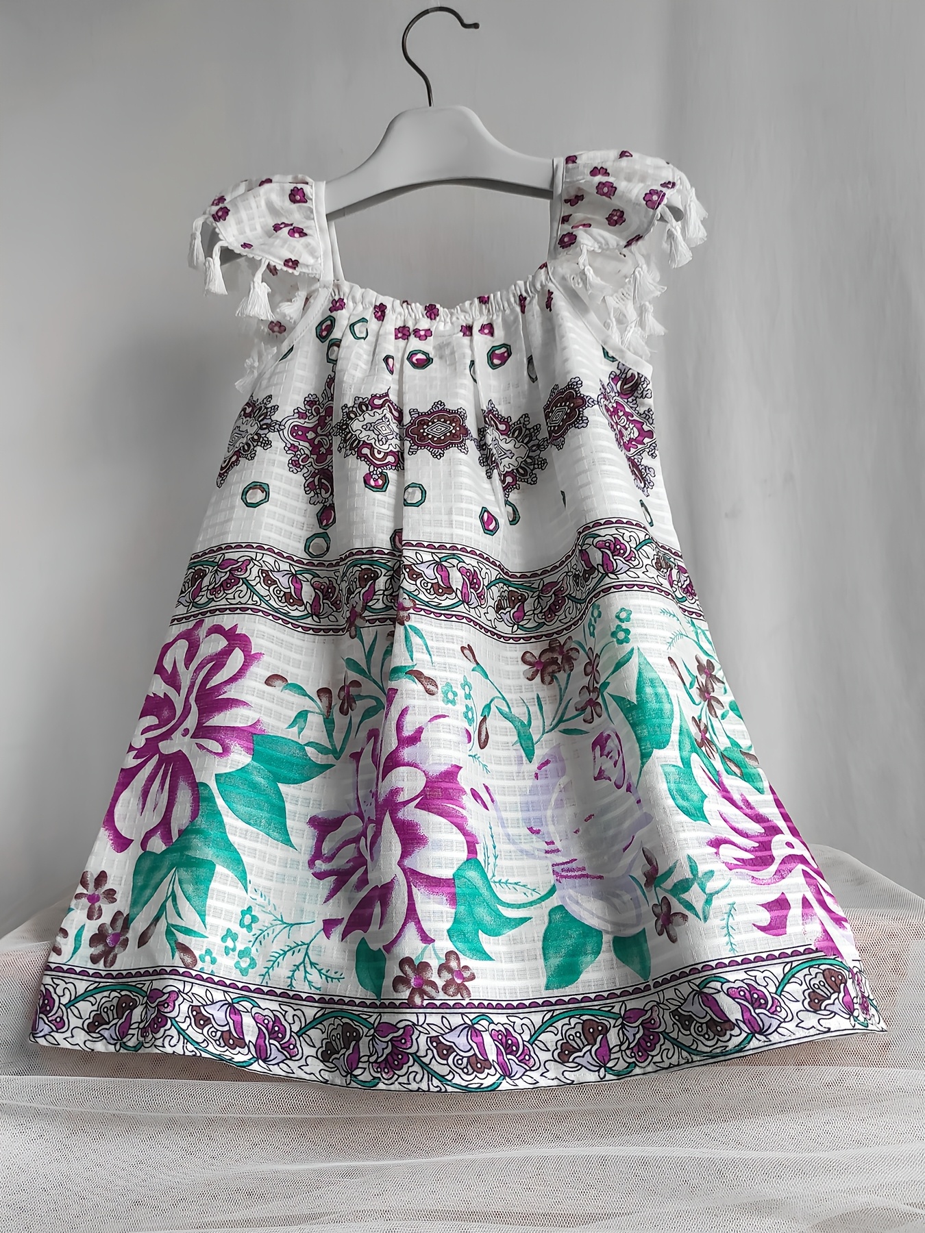 girls summer floral dress korean style casual ruffle