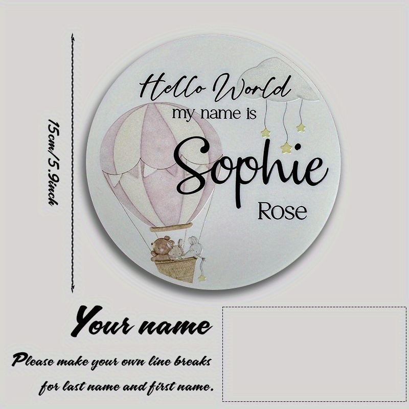 Customized Name Sign Keepsake Plaque