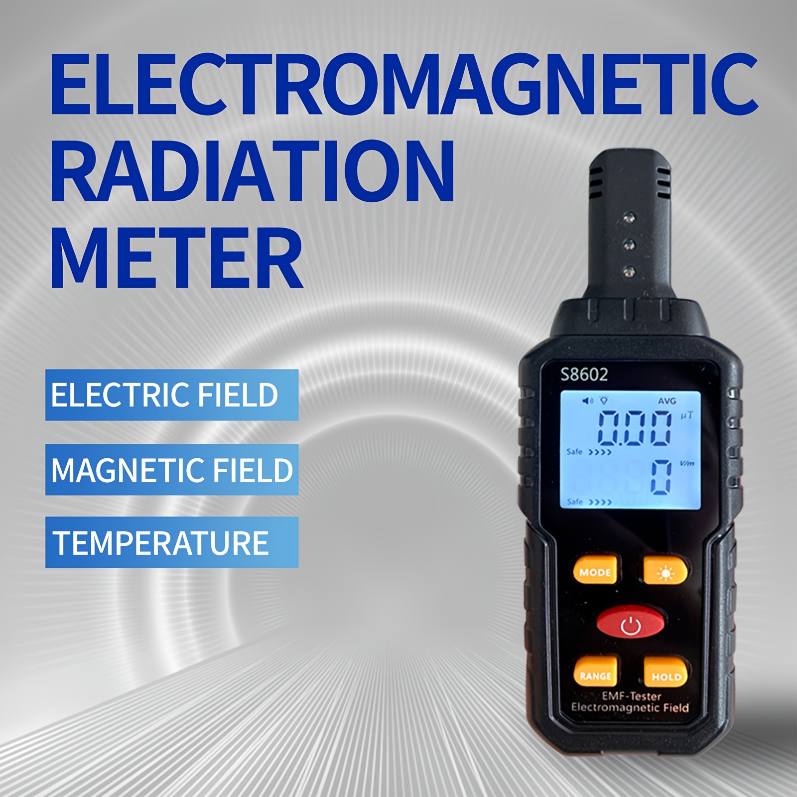 electromagnetic radiation detector:  , magnetic field, and radiation tester (battery not included) Product details 0