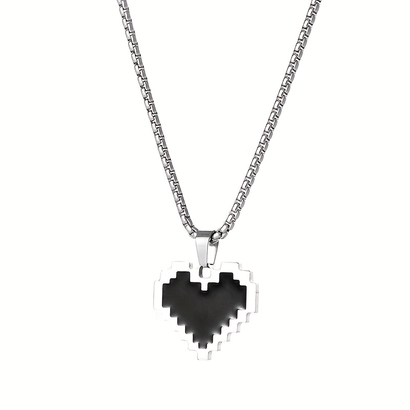 Creative Heart-shaped Decorative Pendant, Hip-hop Street Style Necklace, Versatile Sweater Chain