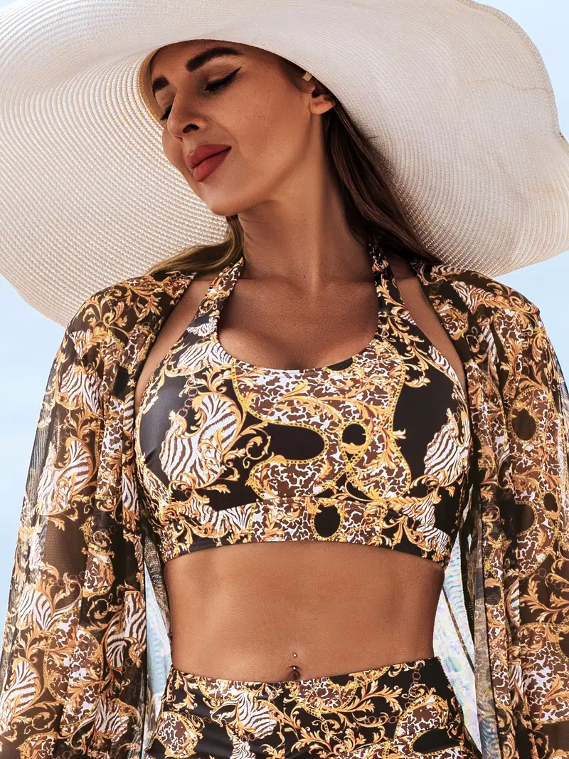 2025 new stylish bikini three piece set with cover up details 52