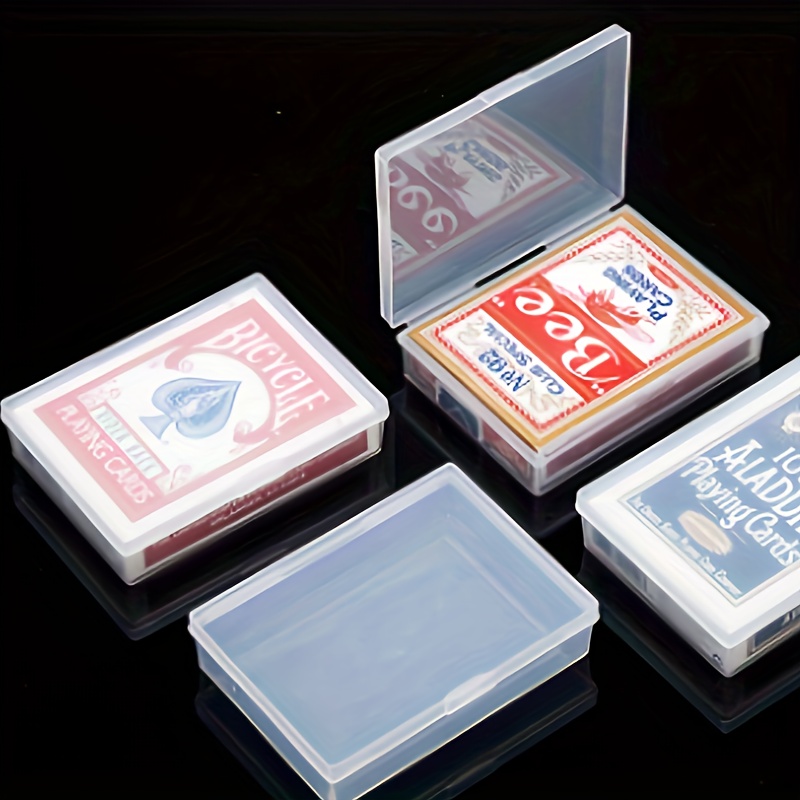 

4pcs Playing Card Box, Special Storage Box, Plastic Box, Rectangular, Transparent Box, Thickened Box