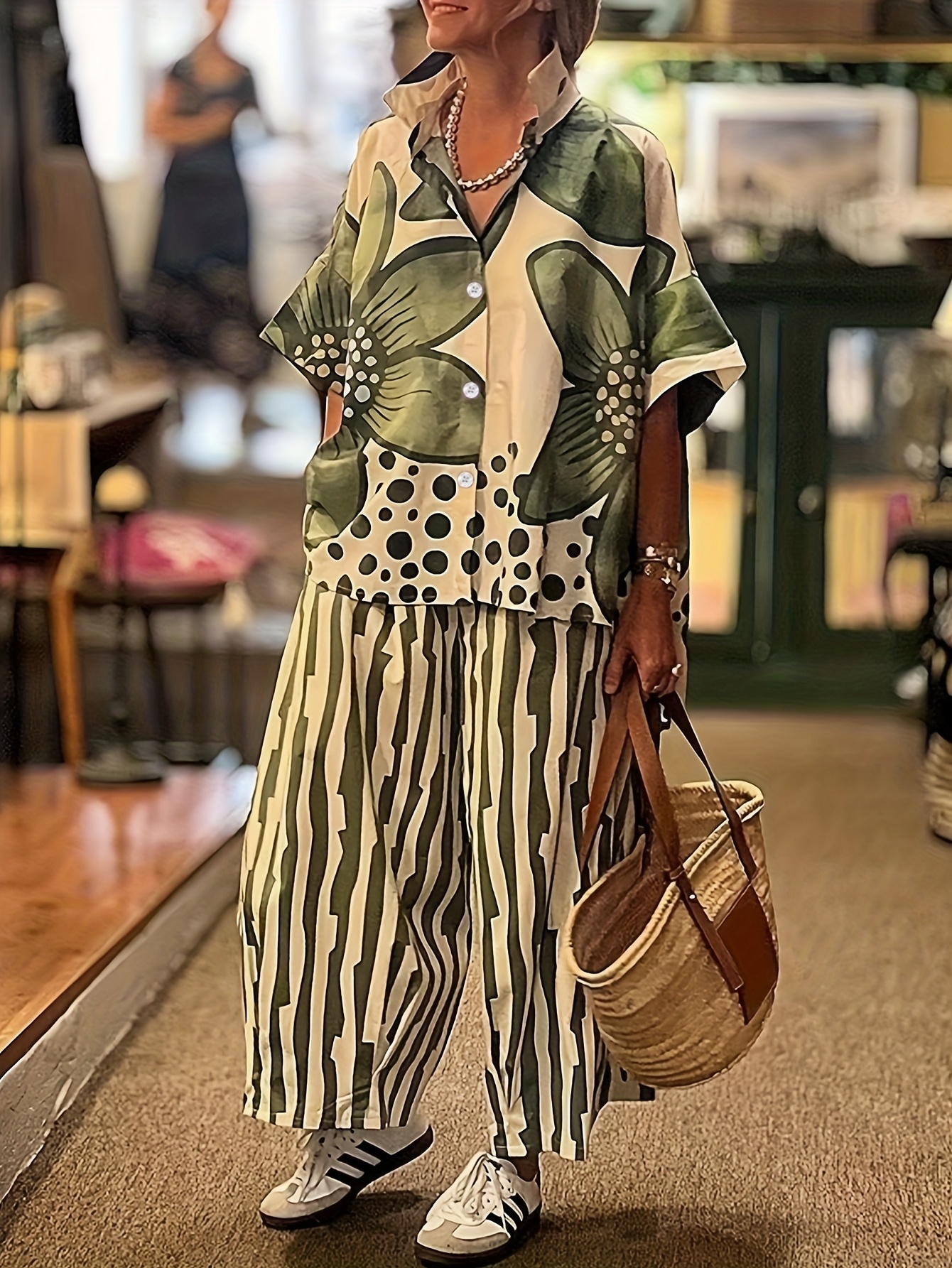 conjunto casual mujer camisa dobladillo abierto pantalón Temu Spain