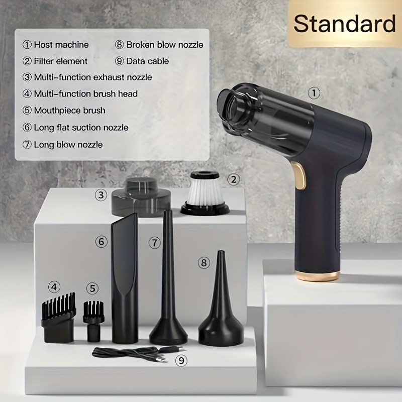 

Handheld Vacuum Cleaner, Multifunctional Car Vacuum Cleaner For Cleaning, High Power, Mini Rechargeable Version