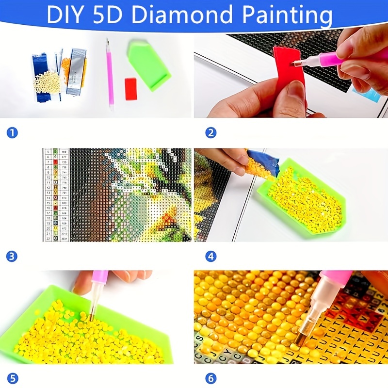 4 Colors Palette Diy Diamond Painting Tools Kits Diy Diamond - Temu