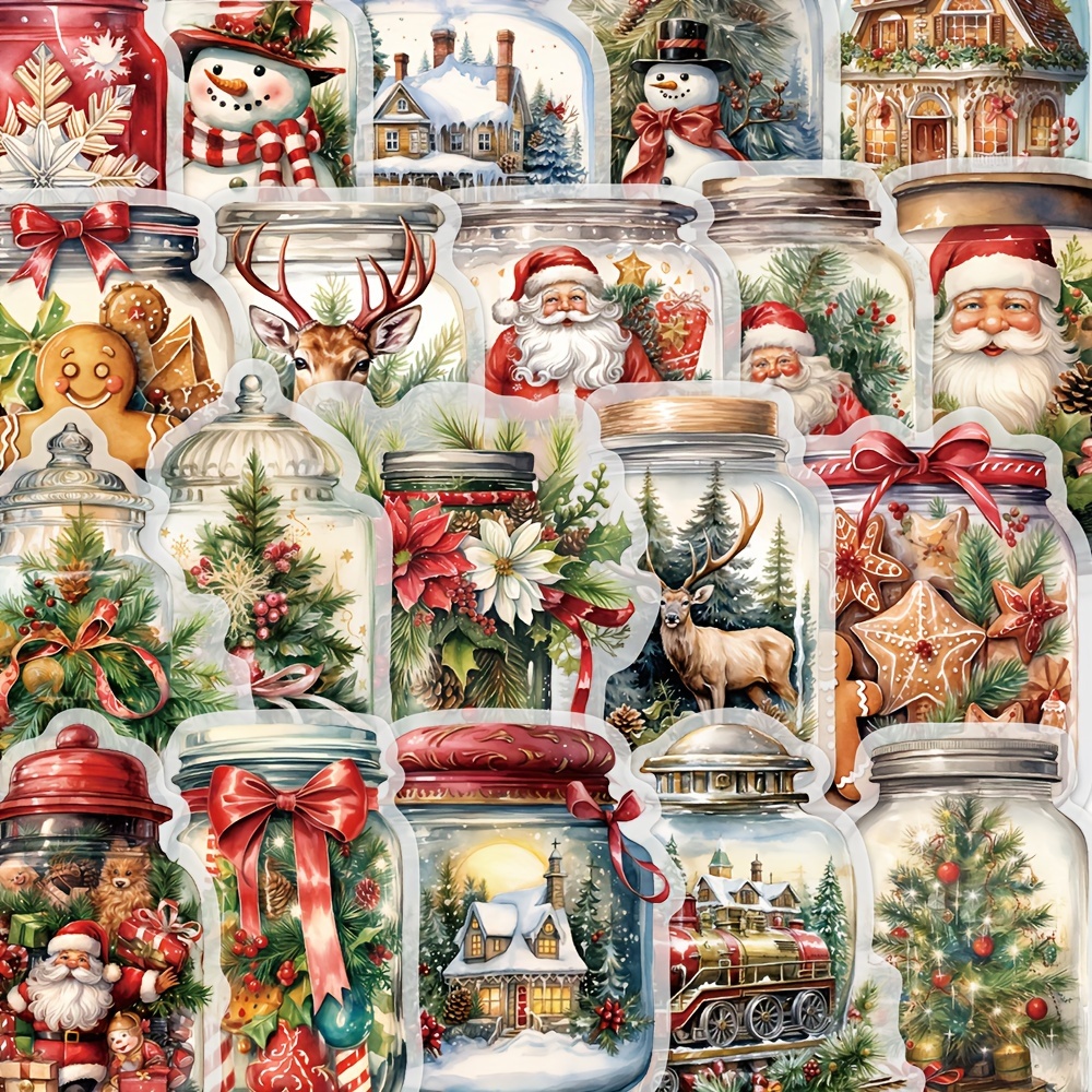 

50pcs Christmas Stickers - Pet, For Laptops, Journals, Phone Cases & Suitcases -