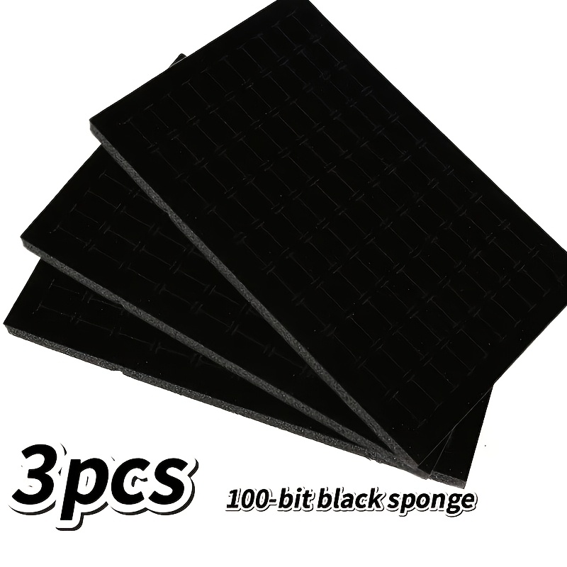 TEMU 3pcs 100-hole Ring And Stud Earring Sponge Inserts, Jewelry Storage Sponge Trays