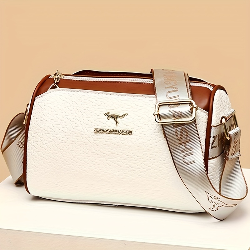 Perfect Lily Bolso Bandolera Ajustable para Mujer Elegante de de  Cuadros Sintéticos con Cierre de Cremallera y Forro