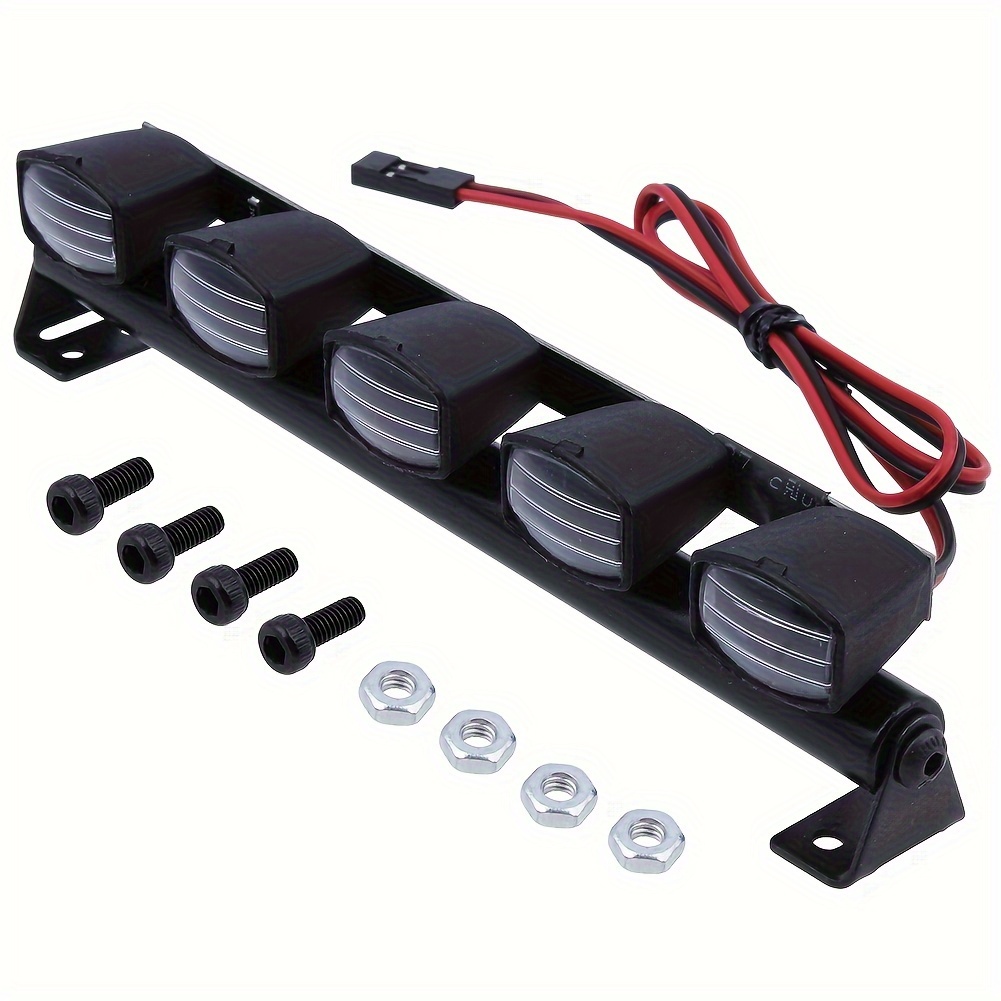 

1pc Hobbypark Rc Car Light Bar Kit, 5 Leds Lights, For 1/10 Scale Car Truck, Replacement Accessories - No Battery Included