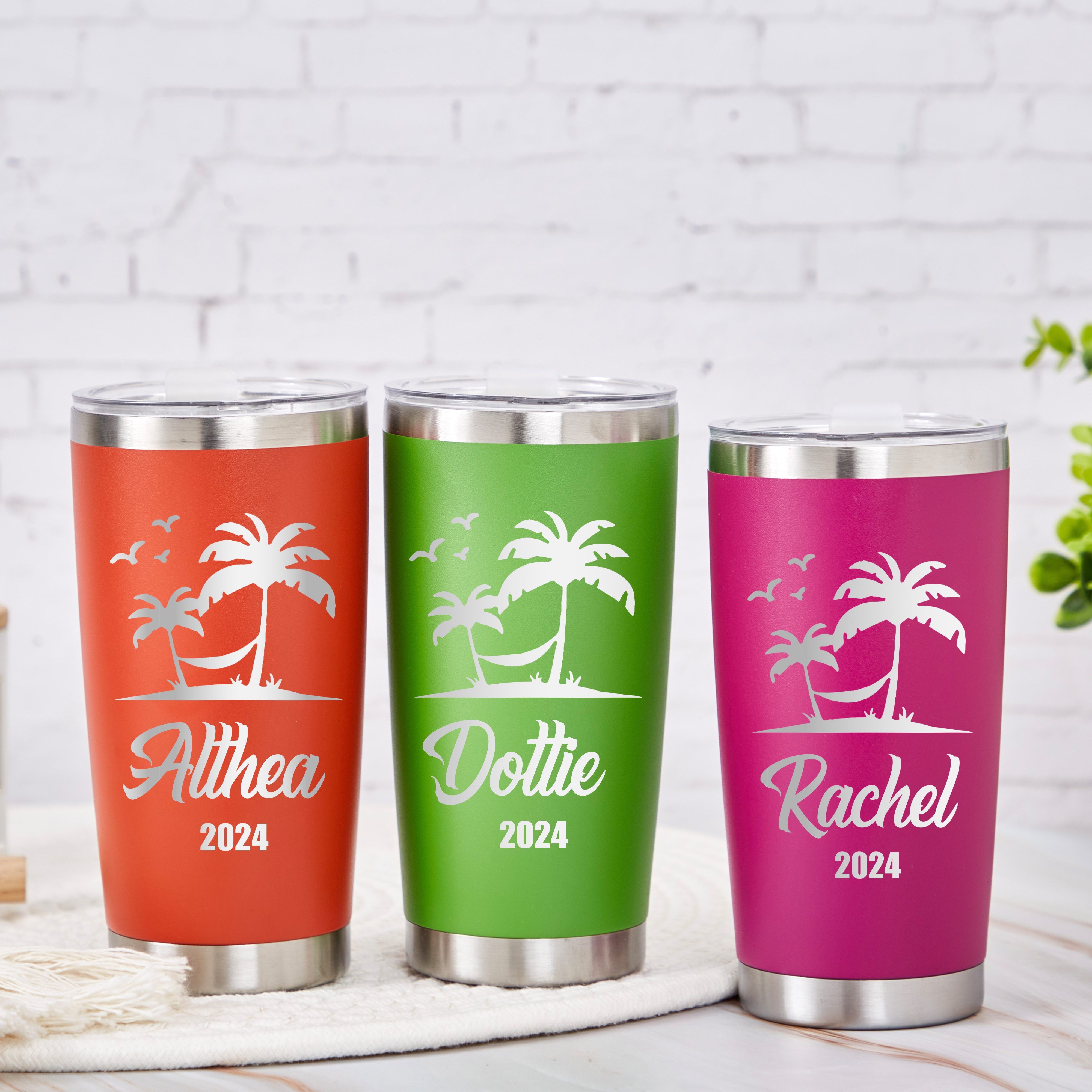 

1pc Custom Personalized Beach Tumbler With Name Custom Insulated Stainless Steel Tumbler Travel Coffee Mug 20oz Laser Engraved Tumbler For Outdoor Sports, Fitness, Car Driving, Travel