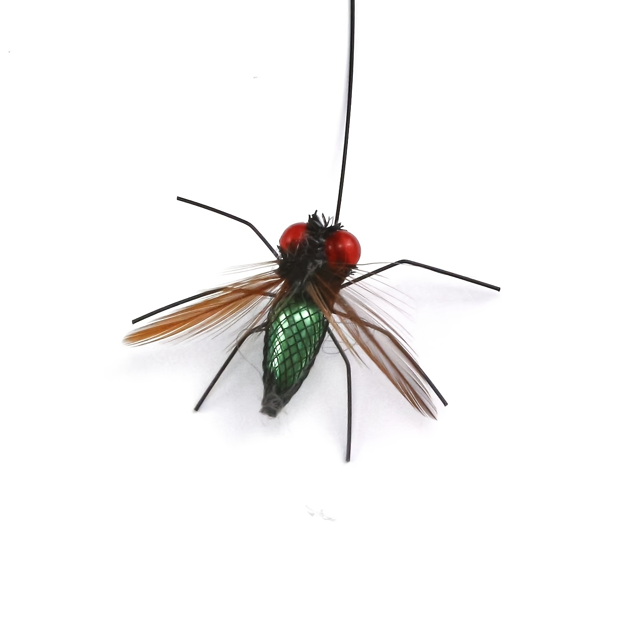 Pet Toy New Simulation Insect Feather Replacement Head Bell Cat Toy Small Flying Insect Butterfly Teasing Stick, Without Battery