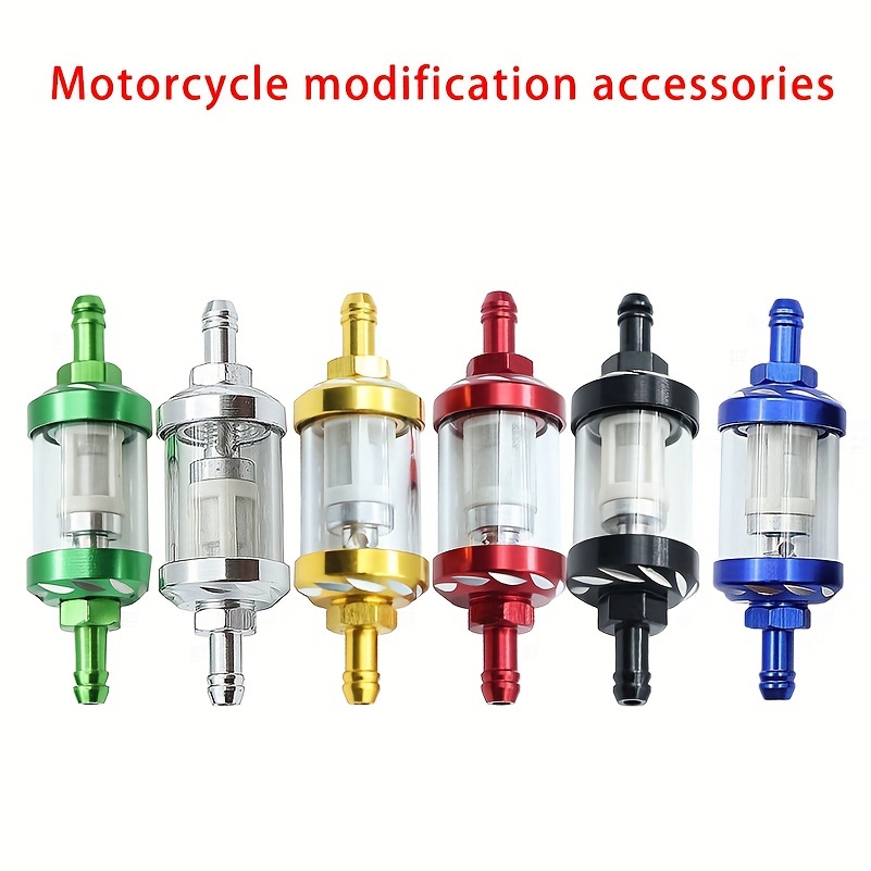 

Qi 8mm Cnc Aluminum Alloy Gas Oil Filter Accessories For Atv Pit