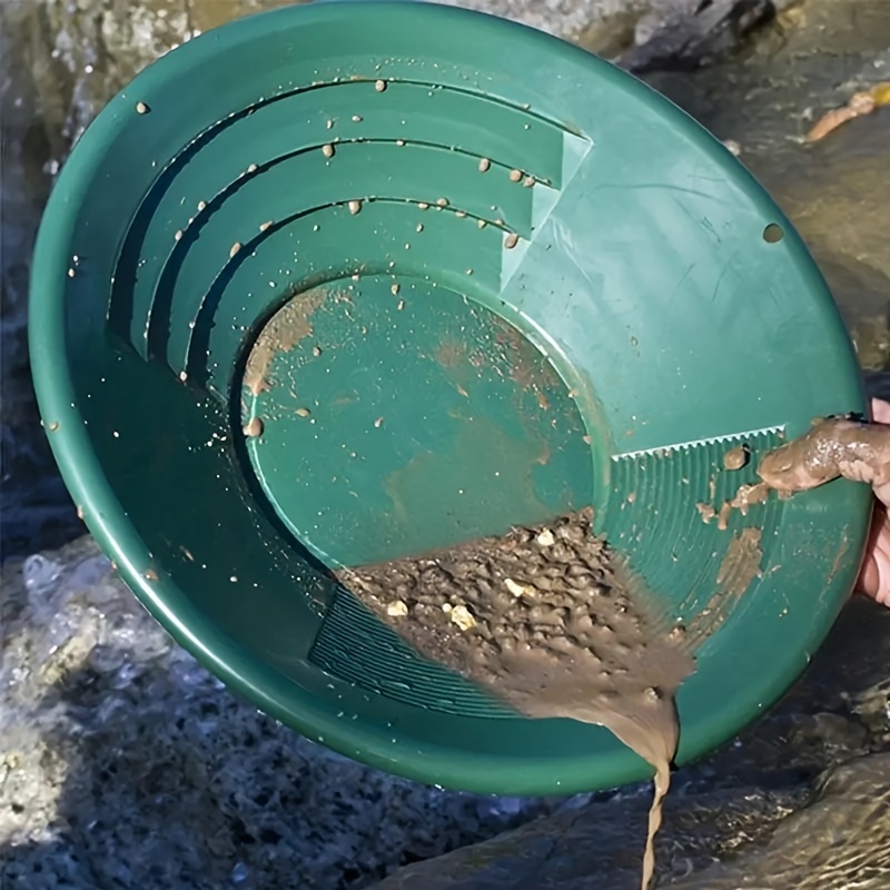 

Premium Durable Gold Pan With Enhanced Thickened Sieve - Hand-operated Mining Tool For Efficient Sand Washing, Prospecting, River Dredging & Panning Adventures