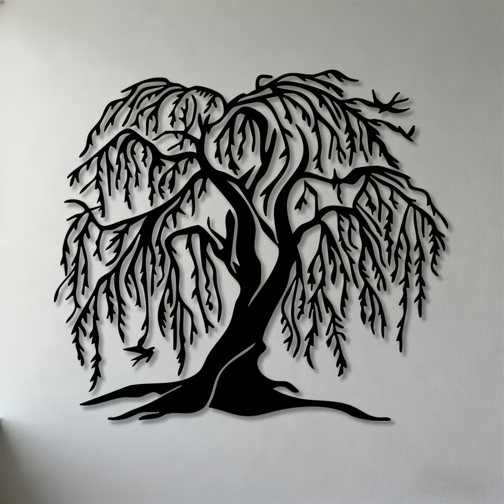 TEMU 2d Flat - 1pc, 2d Plane, Wall Sculptures, Tree Metal Wall Art, Perfect For Living Room, Bedroom, Office, And Garden Decoration