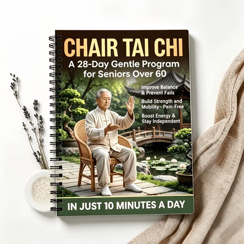 TEMU Chair Tai Chi Exercise Guide For Seniors Over 60 Years Old: Mild 10 Minutes Daily Exercise Plan, Low- Sitting Fitness Improves Balance, Prevents