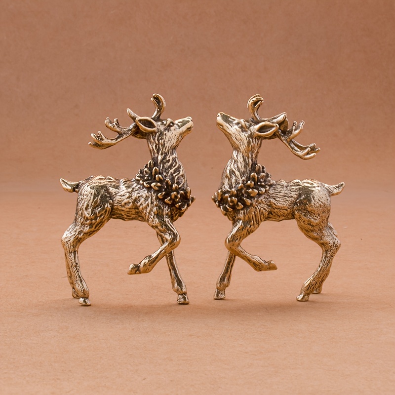 Pure Brass Deer Elk Ornaments Small Deer One Deer Home - Temu Australia
