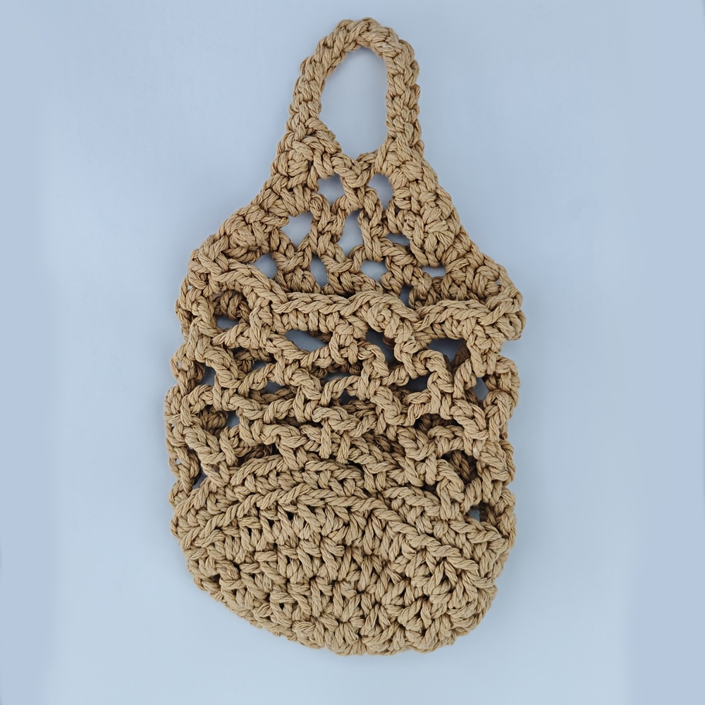 TEMU 1pc Boho Macrame Wall Hanging Plant Basket, Indoor Woven Wall Plant Holder, Wall Mounted Hanging Flower Pot, Fits 4 Inch Small Plants, Home Wall