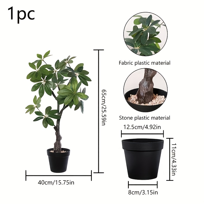 1pc Simulation Potted Plant, Living Room Bedroom Home Indoor Decor, Aesthetic Room Decor, Home Decor
