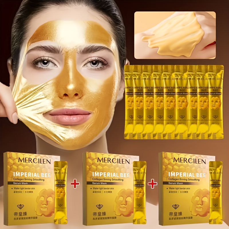 3 Boxes Mercilen Collagen Firming Smoothing Serum Mask Skincare