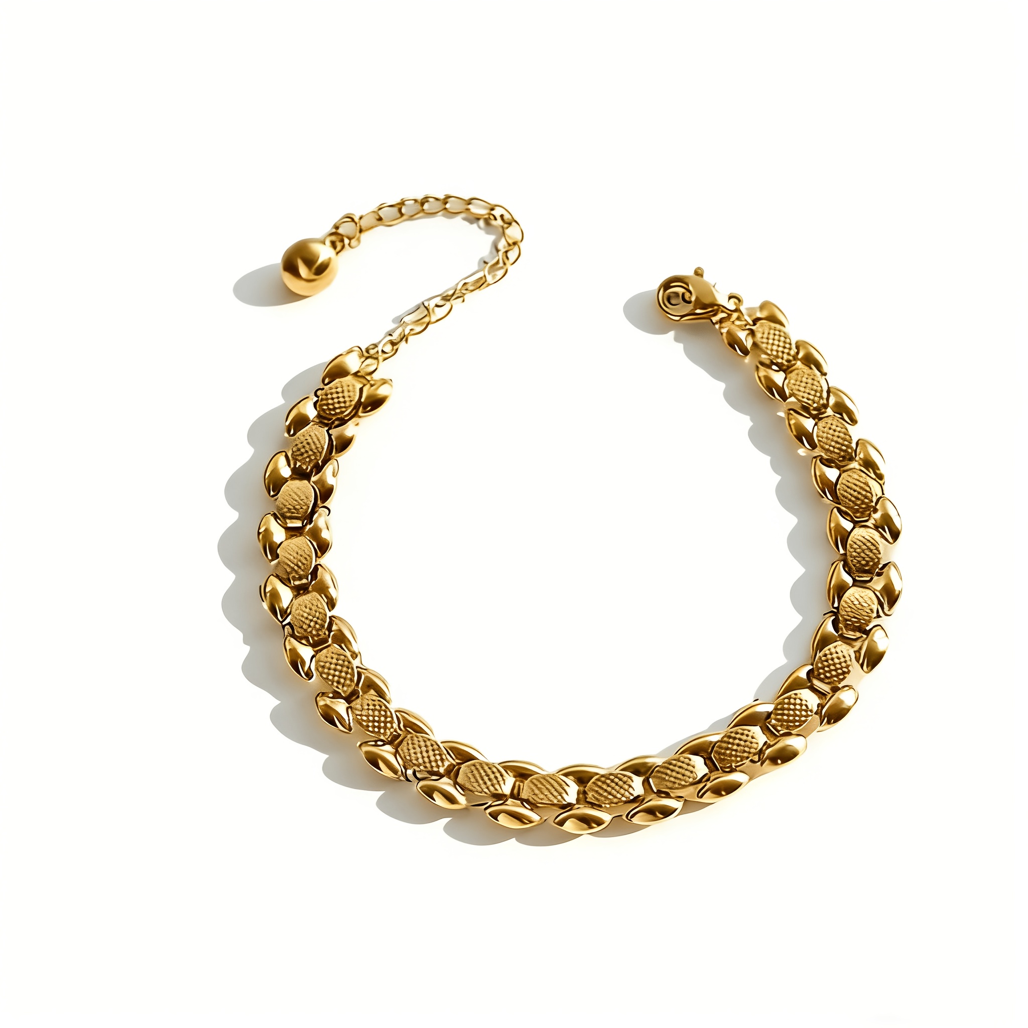 TEMU Nischen-Armband für Damen im europäisch-amerikanischen Trend, golden, breit, elegante hohe Textur, vielseitiger Schmuck für den täglichen