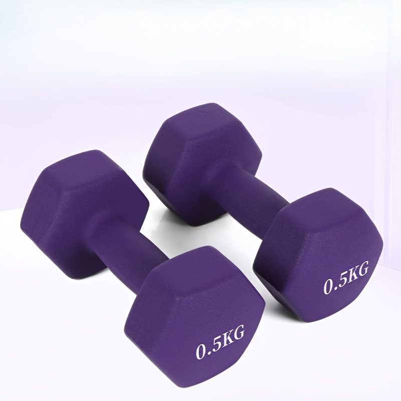 TEMU 2 Packs Of -border Color Dumbbells, Women's Jump Style, Solid Cast Iron Dumbbells, Home Fitness Equipment, Dip-coated Dumbbells, Home Exercise