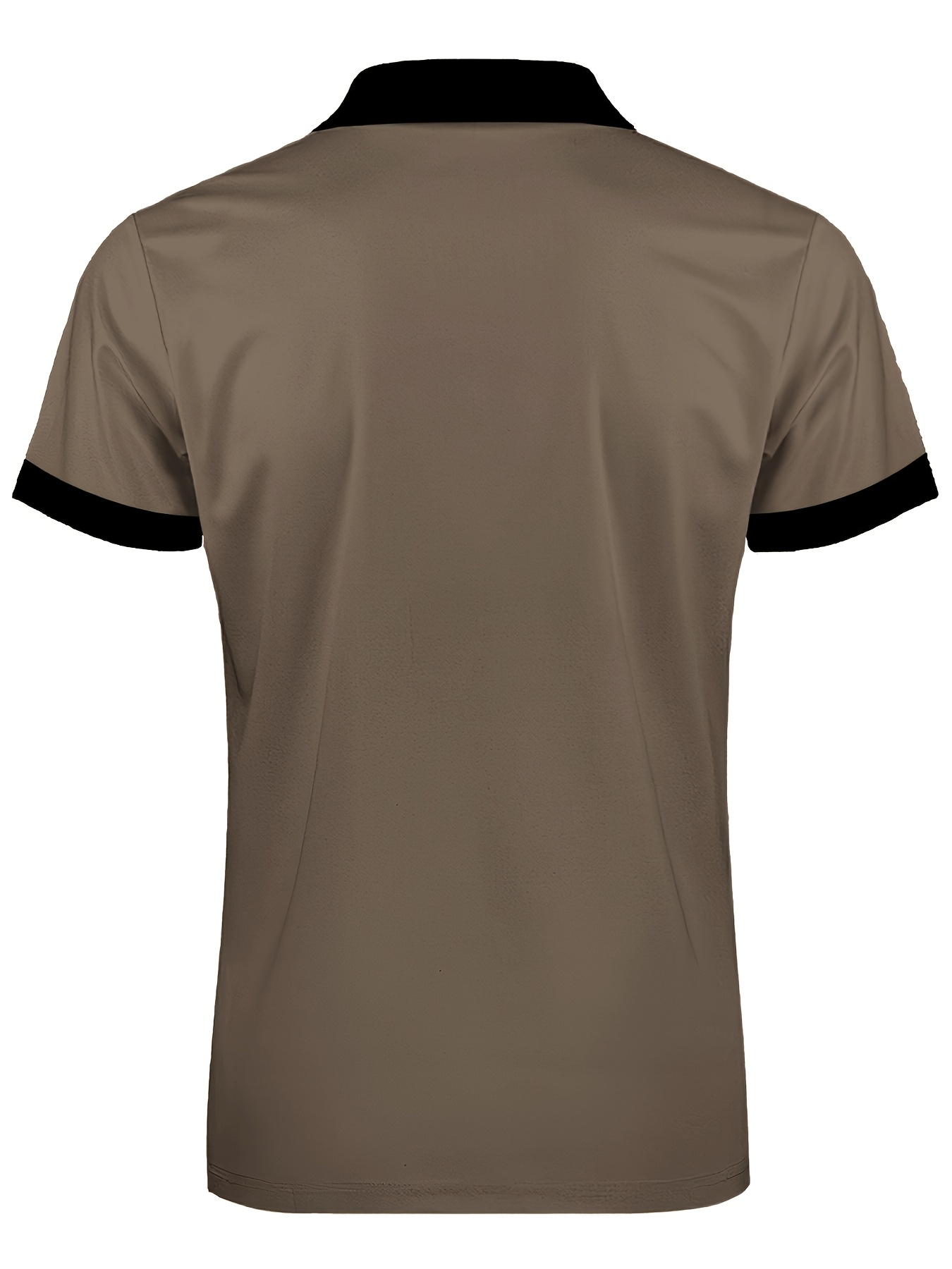 Men's Color Blocking Stripes Print Golf Shirt for Summer, Casual Stylish Short Sleeve Top As Gift, PLUS SIZE