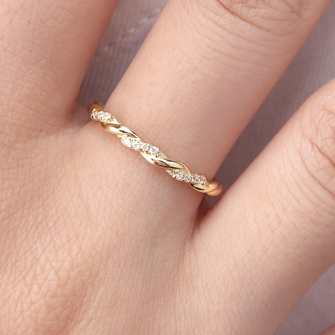 Women's S925 Silver Line Twist Wrap Ring, Wedding Gift